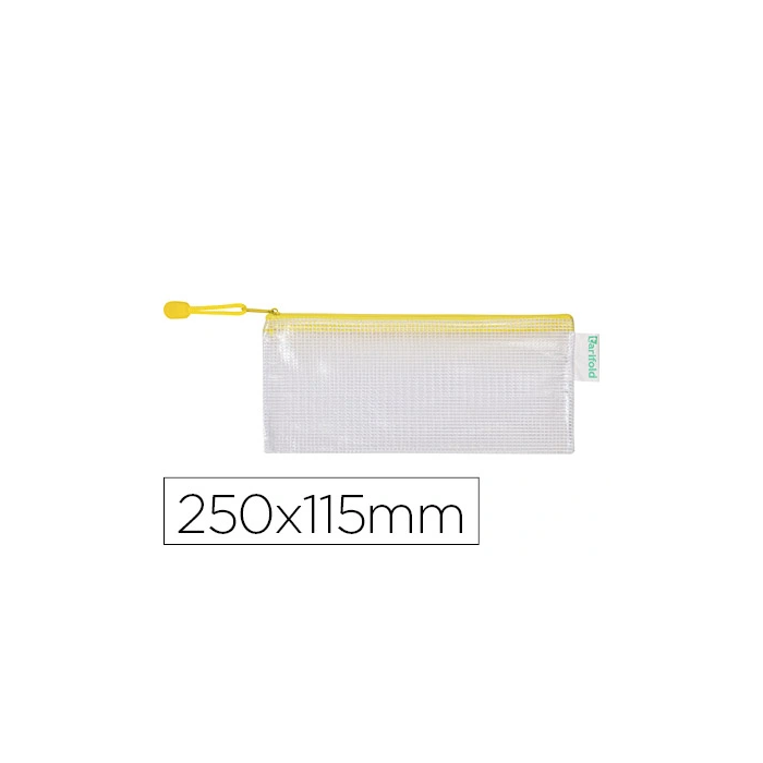 Djois Bolsa Multiusos PVC 250x115 mm Amarillo con Cremallera y Portabolígrafo 0 Djois Bolsa Multiusos PVC 250x115 mm Amarillo con Cremallera y Portabolígrafo 0
