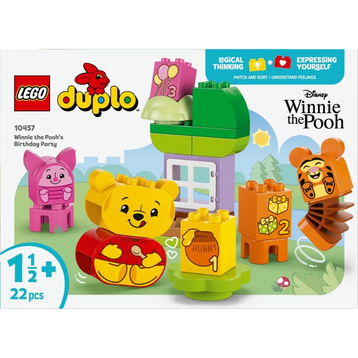 LEGO DUPLO 10457 Fiesta Cumpleaños Winnie Pooh, Tigger, Piglet - Set de Construcción Juguete Educativo Bebés +18 Meses 10