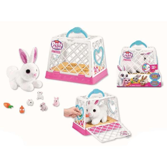 Zuru Conejo Interactivo Pets Alive Pasea con sus 3 Conejitos 2