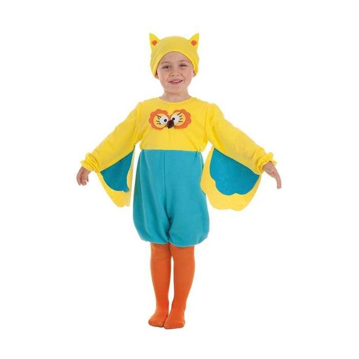 Creaciones Llopis Disfraz Infantil Búho Ojazos T-5 para Niños 11-13 Años, con Mono, Capucha y Calcetines (Edad Mínima 3 Años).