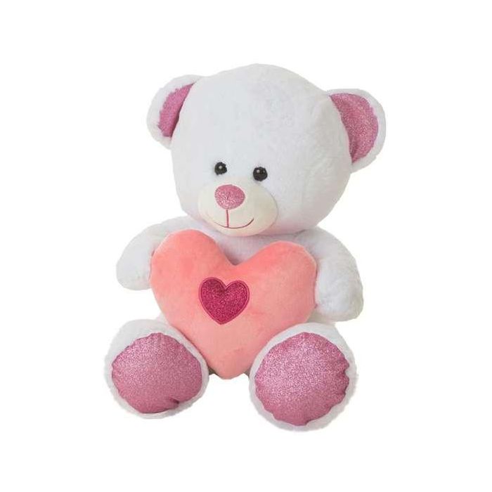 Peluche oso purpura c/corazón 16cm._3 stdos. 1