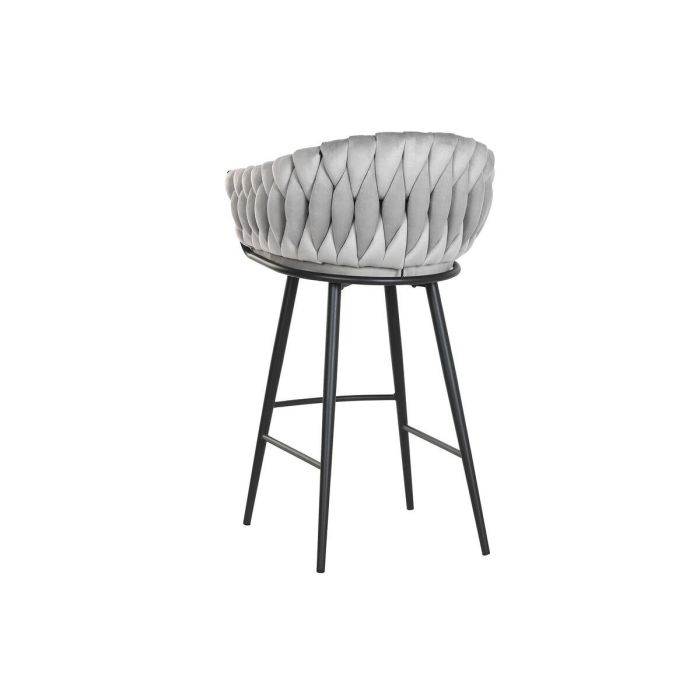 Taburete Moderno DKD Home Decor Gris Negro 53 x 101 x 58 cm 5 Taburete Moderno DKD Home Decor Gris Negro 53 x 101 x 58 cm 5