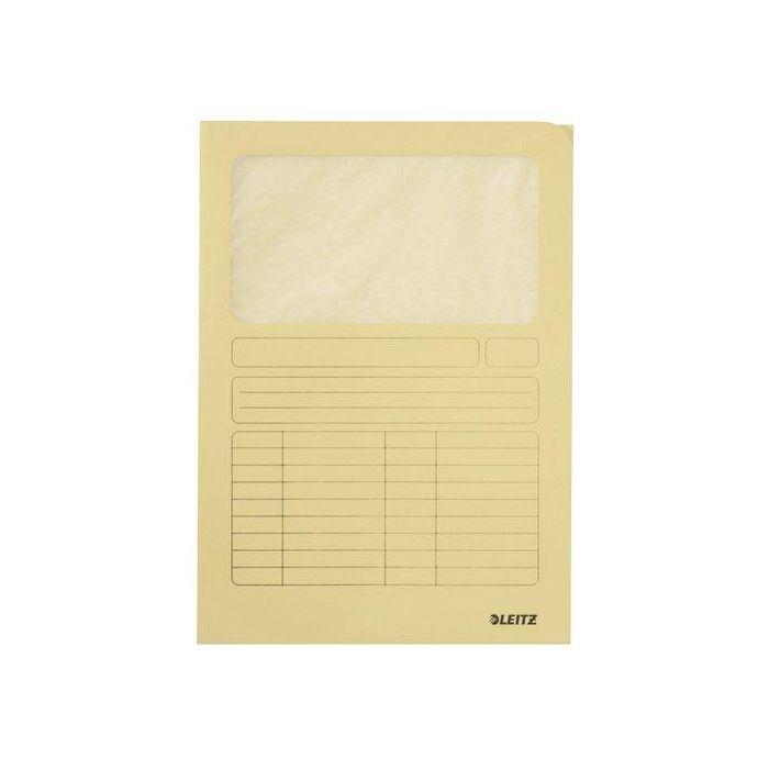 Subcarpeta Leitz Ventana 140G A4 Amarillo Paquete De 100
