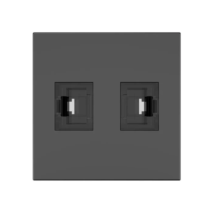 Kramer MD-2RJ45(B) 80-000373 Módulo de Conectividad Pasivo Negro con 2 Puertos RJ45 Entrada y 2 Salidas Hembra Cat6a