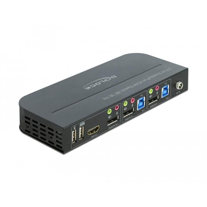 DELOCK DisplayPort 1.4 KVM Switch 8K 30Hz mit USB 3.0 und Audio 1