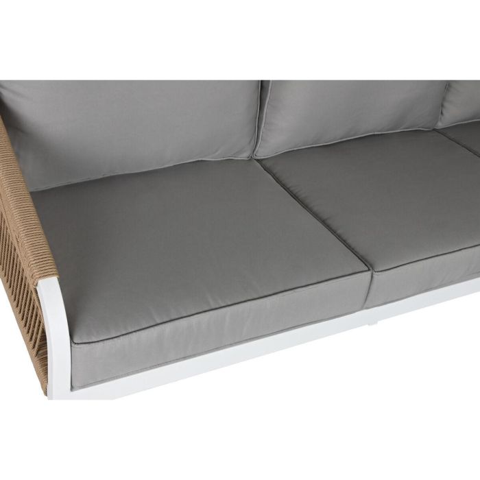 Sofa Terraza Y Jardin DKD Home Decor Blanco Natural 73 x 84 x 189 cm Set de 4 6 Sofa Terraza Y Jardin DKD Home Decor Blanco Natural 73 x 84 x 189 cm Set de 4 6