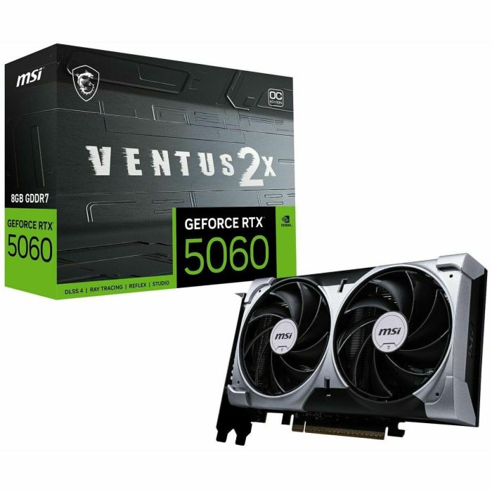 MSI GeForce RTX 5060 VENTUS 2X OC 8 GB GDDR7 Tarjeta Gráfica PCI Express 5.0 DirectX 12 Ultimate 12 MSI GeForce RTX 5060 VENTUS 2X OC 8 GB GDDR7 Tarjeta Gráfica PCI Express 5.0 DirectX 12 Ultimate 12