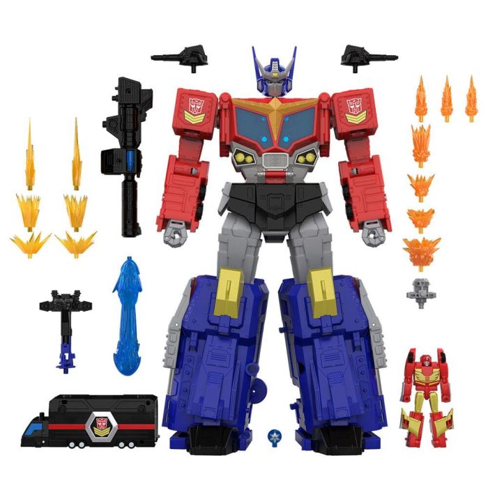 HASBRO Transformers Generations War for Cybertron: Figura Optimus Prime The Thirteen Age of the Primes 38cm, Robot a Camión y Estación de Combate, con Autobot Hot Rod 1 HASBRO Transformers Generations War for Cybertron: Figura Optimus Prime The Thirteen Age of the Primes 38cm, Robot a Camión y Estación de Combate, con Autobot Hot Rod 1