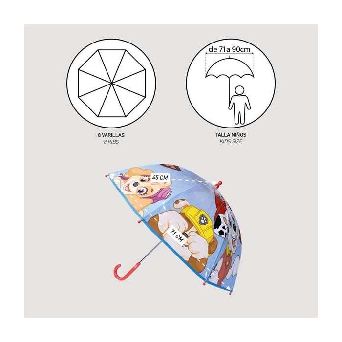 Cerdá Paraguas Manual Burbuja Paw Patrol 45 cm 1 Cerdá Paraguas Manual Burbuja Paw Patrol 45 cm 1