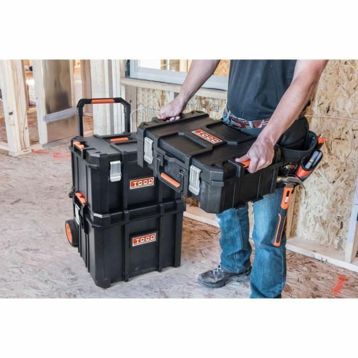 Tood TOO8019053050889 Maletín/bandeja para herramientas Impermeable con Ruedas y Asa 56x37x41 cm 1