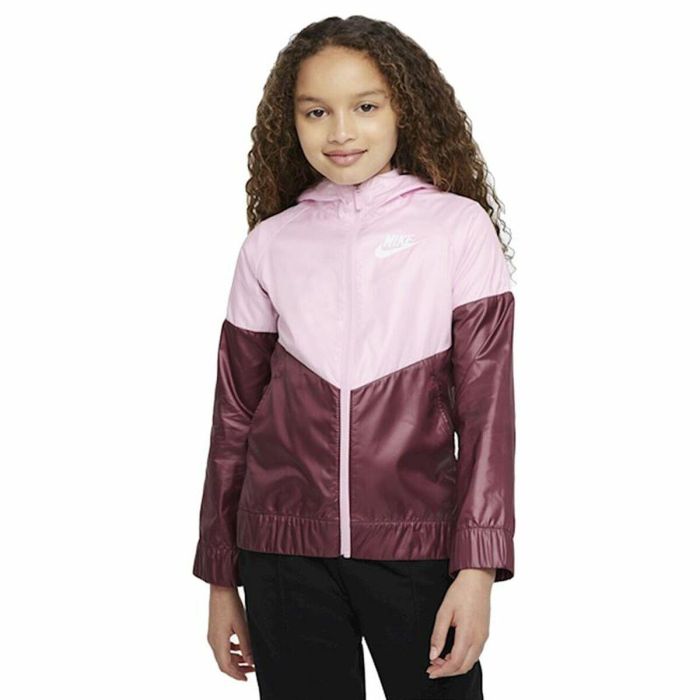 Chaqueta Deportiva para Niños Nike Sportswear Windrunner Rosa 0 Chaqueta Deportiva para Niños Nike Sportswear Windrunner Rosa 0