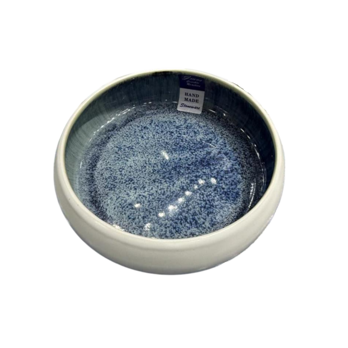 DKD Home Decor Jewel blue 25 Bol Moderno de Gres Esmaltado Azul Marino 15x4.4x15 cm - Apto Microondas y Lavavajillas (6 Unidades)