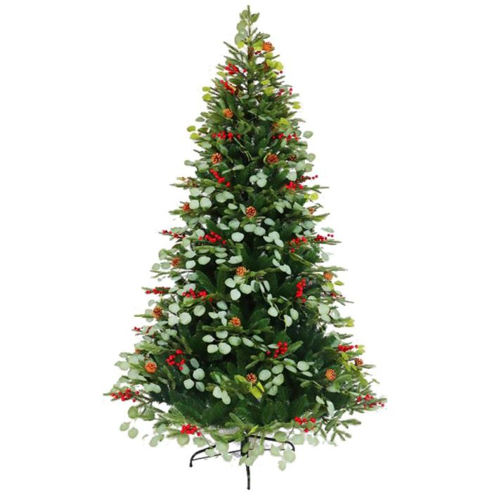 Arbol Navidad Alpina DKD Home Decor Verde Rojo 129 x 210 x 129 cm