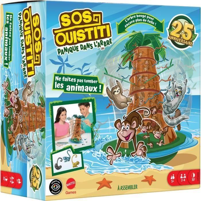 Mattel Games HTW65 SOS Tití: Pánico en el Árbol - Juego de Habilidad Infantil