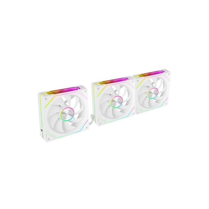 Pack 3 Ventiladores Mars Gaming MF-LINKFINITYKIT2/ 12cm/ ARGB/ Blanco 2