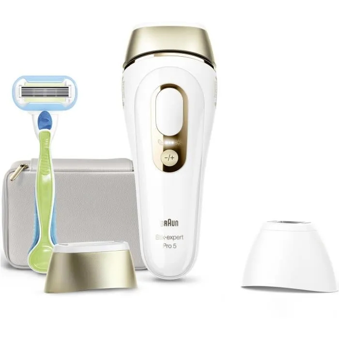 Braun Silk·expert Pro 5 Depiladora de Luz Pulsada PL5152 con Estuche y 2 Cabezales para Depilación en Casa 1