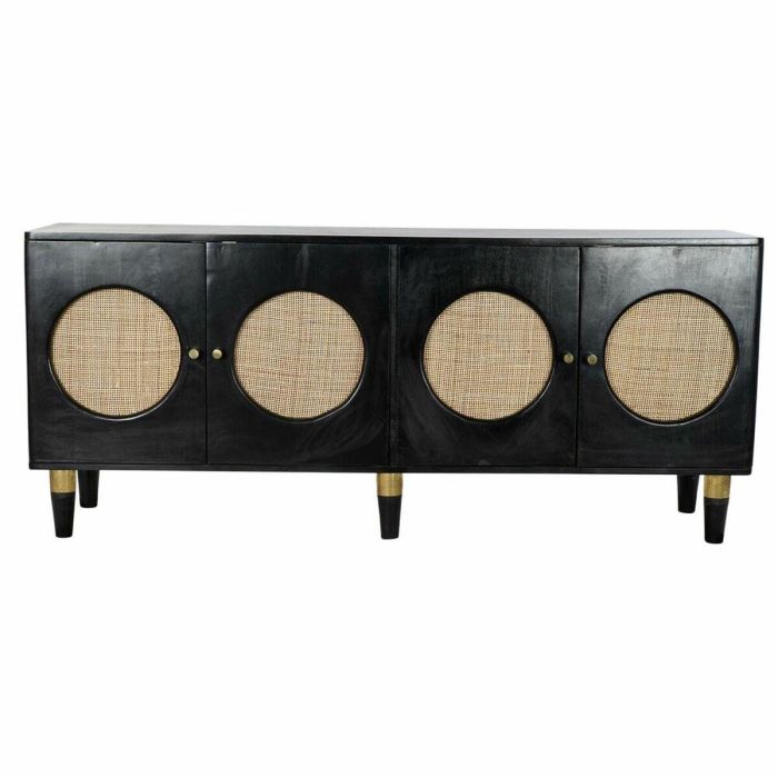 Buffet Moderno DKD Home Decor Negro Natural 40 x 65 x 150 cm 2