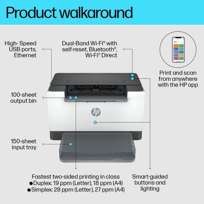 HP M207dw Impresora Láser Monocromo LaserJet WiFi Rápida a Doble Cara y Fácil Configuración por HP App 12 HP M207dw Impresora Láser Monocromo LaserJet WiFi Rápida a Doble Cara y Fácil Configuración por HP App 12
