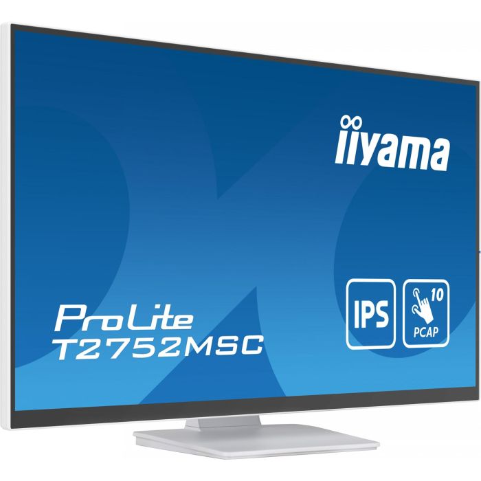 Iiyama T2752MSC-W1 Monitor táctil 27" Full HD IPS, 1920x1080, 10 puntos táctiles, HDMI, DisplayPort, USB Hub, Altavoces, Blanco 12