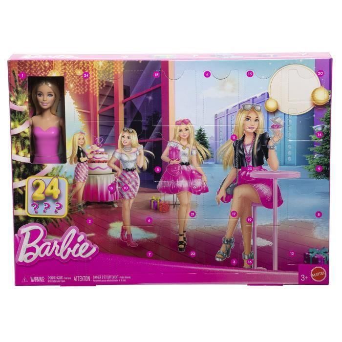 Barbie JFL63 Calendario de Adviento – Muñeca con 24 piezas y accesorios de moda 5