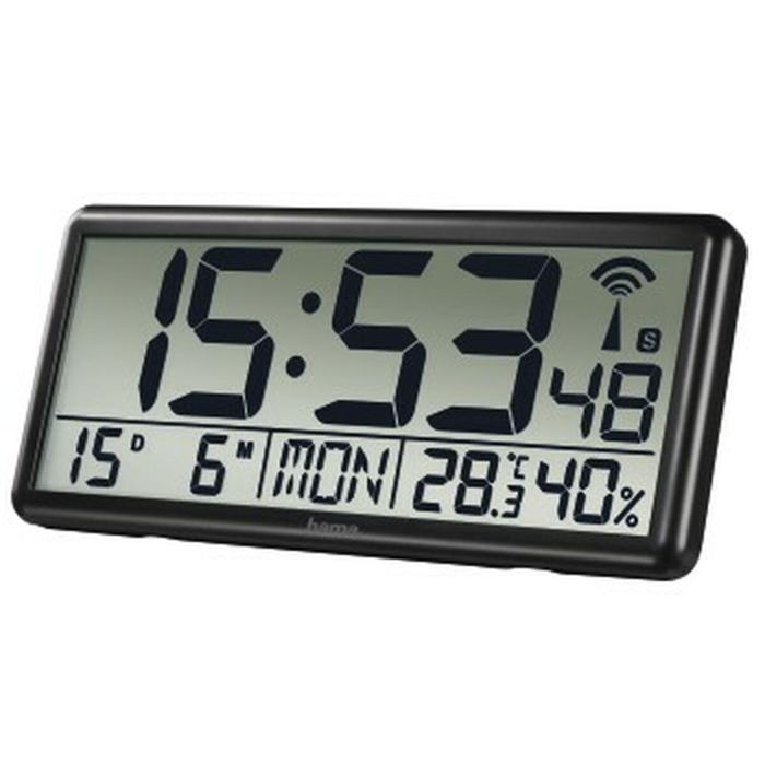 Reloj de Pared Hama Jumbo Negro Plástico Reloj de Pared Hama Jumbo Negro Plástico