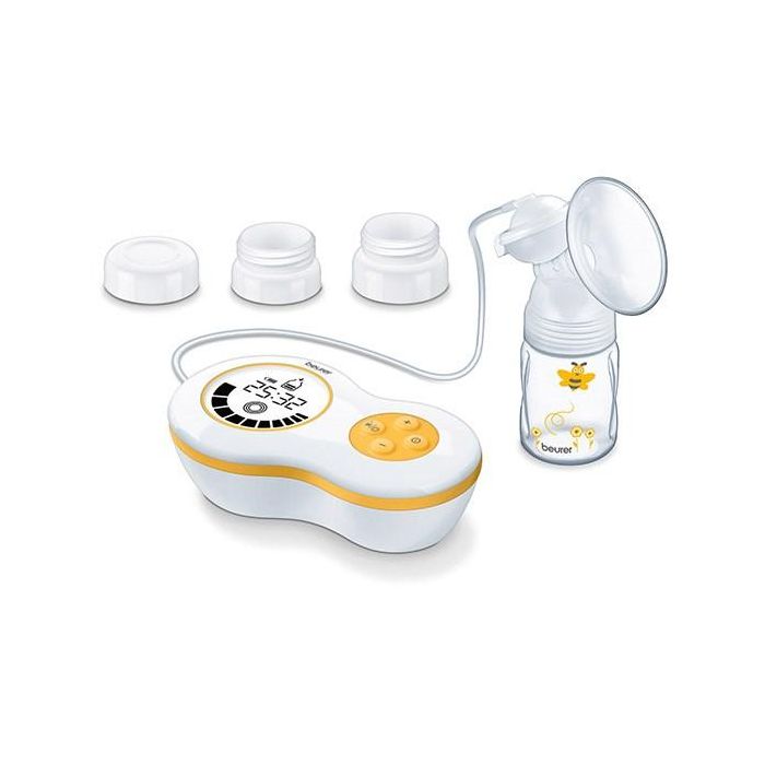 Beurer BY-40 Extractor de Leche Eléctrico con 10 Niveles de Estimulación y Extracción, Función Memoria y Pantalla LCD
