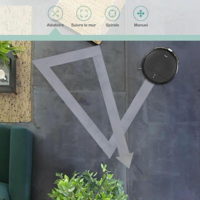 Livoo Robot aspirador conectado DOH145 WASH'UP - 1000 Pa - 70 min - 2 depósitos - Negro 10