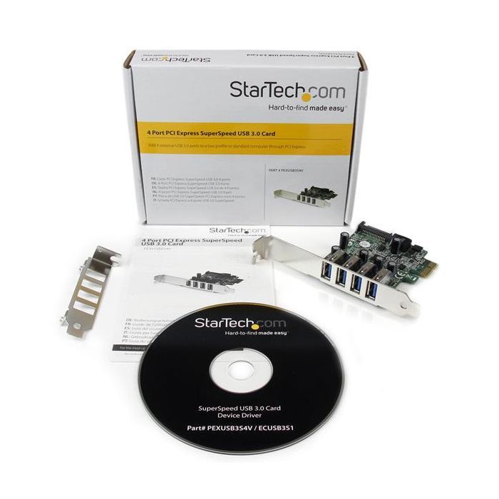 Startechcom Tarjeta Puertos Pci Express Pexusb3s4v 4x USB 3.0 SuperSpeed con UASP 4