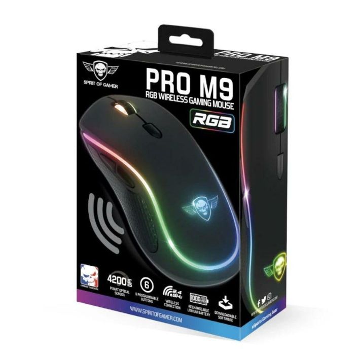 Ratón Spirit of Gamer Pro M9 RGB Negro 0 Ratón Spirit of Gamer Pro M9 RGB Negro 0