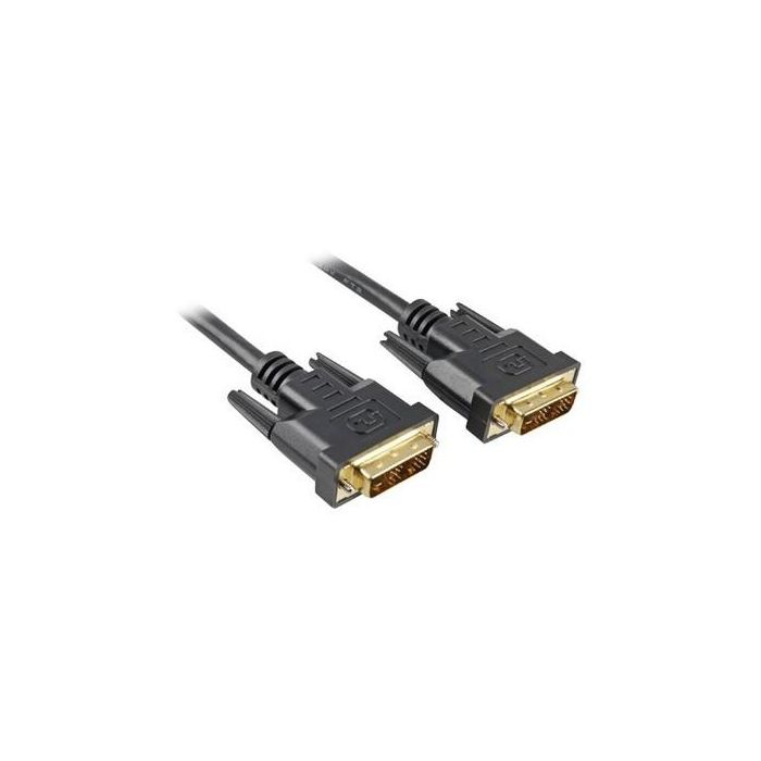Sharkoon Cable DVI-D a DVI-D (18+1) 5m, Macho/Macho, Negro