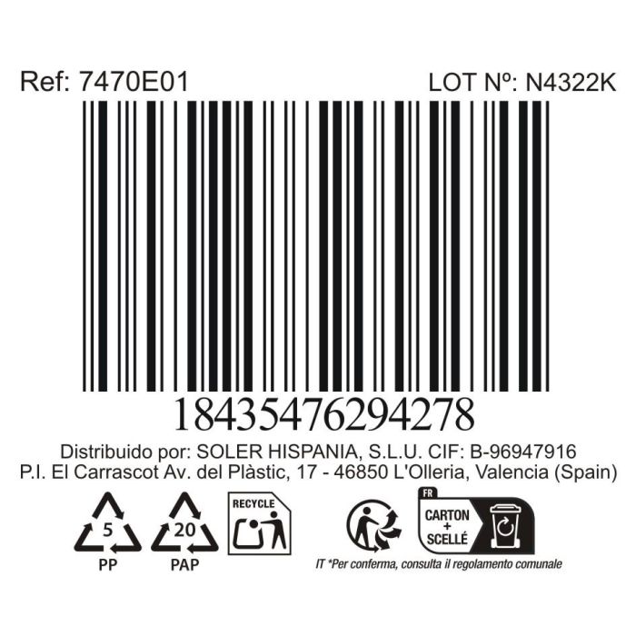 La Mediterranea Plato Hondo Black Clay Ø18,7 x 5,2 cm (12 Unidades)