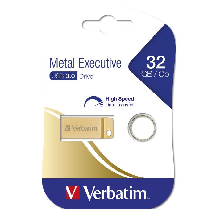 Verbatim Pendrive Metal Executive 32GB USB 3.2 con Ranura para Colgar y Llavero 4