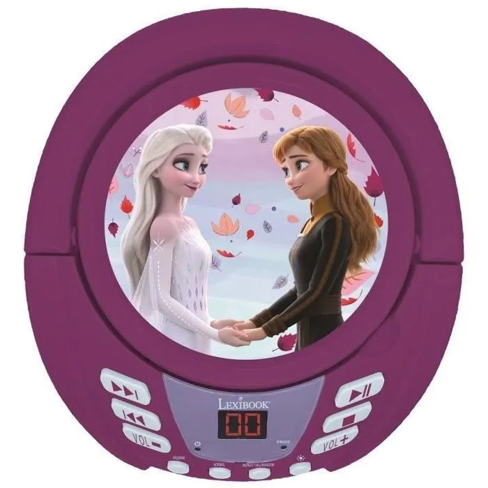 Lexibook Reproductor de CD Frozen Bluetooth con Efectos de Luz Multicolor para Niños 3