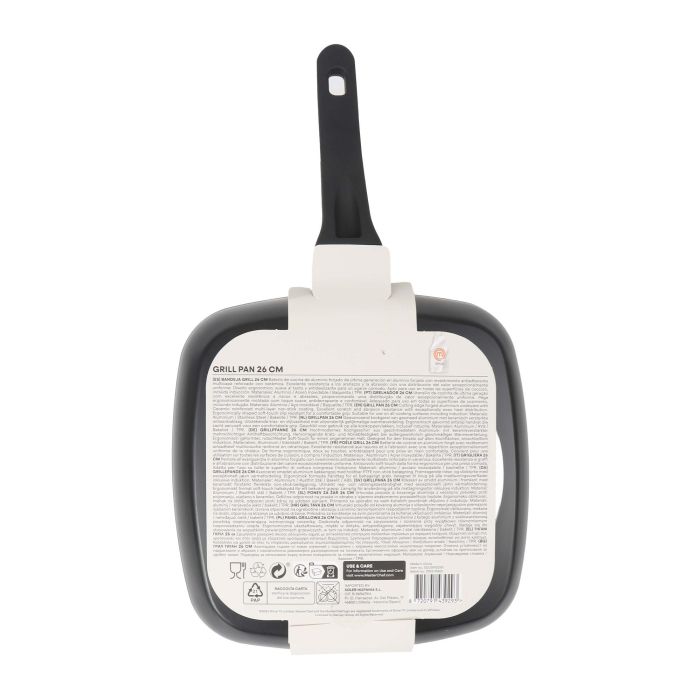 Masterchef Sartén Grill Aluminio Forjado 26 cm Antiadherente 3.0 mm (6 Unidades) 3 Masterchef Sartén Grill Aluminio Forjado 26 cm Antiadherente 3.0 mm (6 Unidades) 3