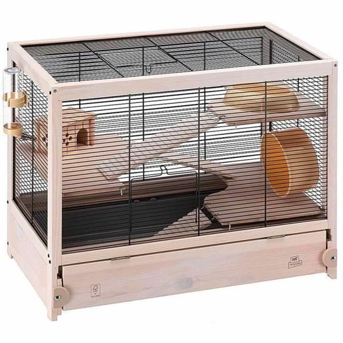Ferplast FER8010690118888 Jaula para hámster Hamsterville de Madera Ferplast FER8010690118888 Jaula para hámster Hamsterville de Madera