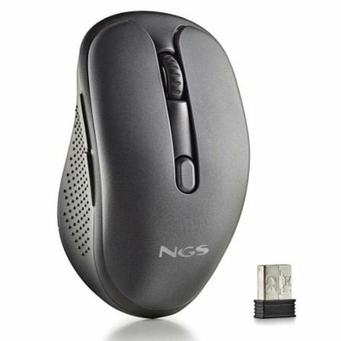 Ratón Inalámbrico NGS Evo Peep silencioso/ Batería recargable/ Hasta 3200 DPI/ Negro Ratón Inalámbrico NGS Evo Peep silencioso/ Batería recargable/ Hasta 3200 DPI/ Negro