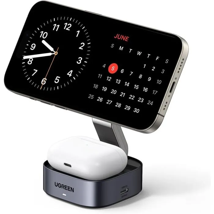 Ugreen Estación de Carga 2 en 1 UGR1737362680154 Compatible con MagSafe - 15W