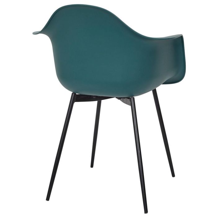 Home Deco Factory Silla Butaca Gustav Azul, Estilo Escandinavo, Polipropileno, Patas de Hierro Negro, 62x59x85 cm 5 Home Deco Factory Silla Butaca Gustav Azul, Estilo Escandinavo, Polipropileno, Patas de Hierro Negro, 62x59x85 cm 5