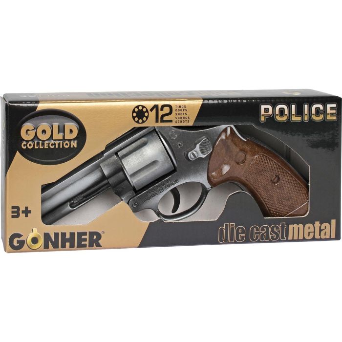 Gonher Revolver Policia 12 Tiros Negro 127/7 2