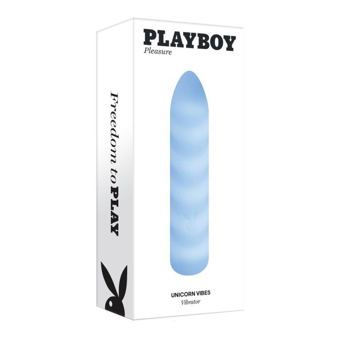 Vibrador Evolved Playboy Azul Blanco 1 Vibrador Evolved Playboy Azul Blanco 1