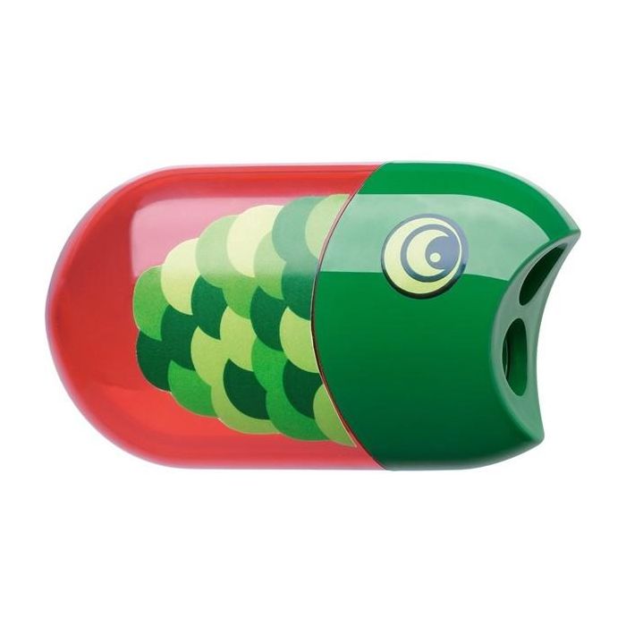 FABER-CASTELL Sacapuntas Doble Fisch con Goma de Borrar