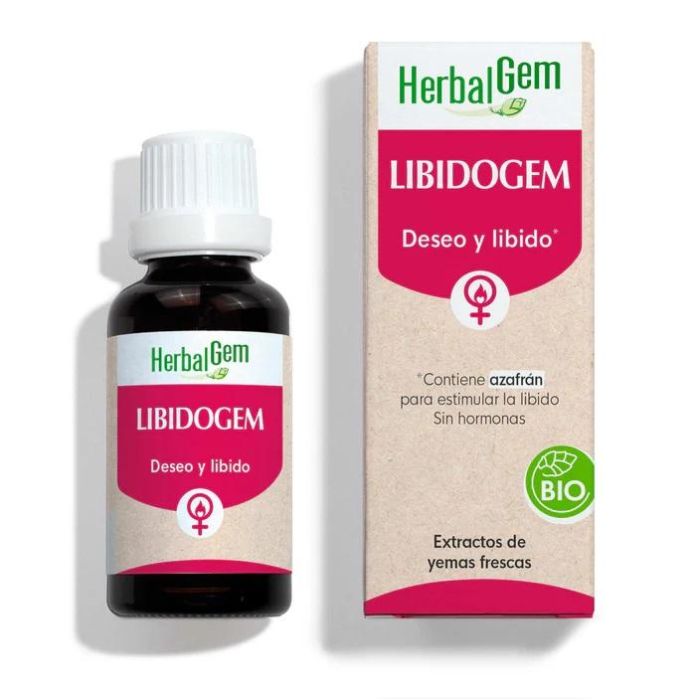 HERBALGEM Yemocomplejos Libidogem Femme Bio 30 ml - Estimulante Natural con Azafrán para la Libido Femenina