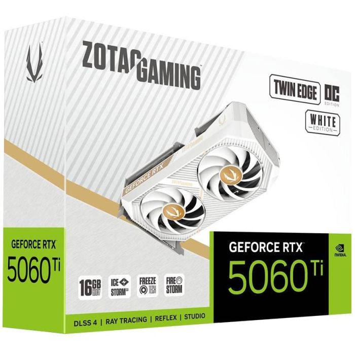 Zotac GeForce RTX 5060 Ti Twin Edge OC White 16GB GDDR7 - Tarjeta Gráfica para Gaming 6