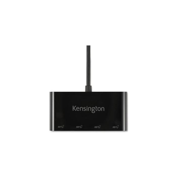 Kensington CH1200 Hub USB-C 10Gbps con Cargador y 4 Puertos USB-A 3.2 3