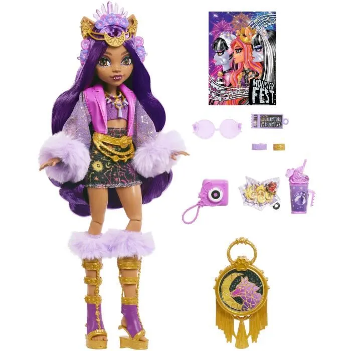 Monster High Muñeca Monster Fest Clawdeen Wolf Hxh80 Mattel 2023 5