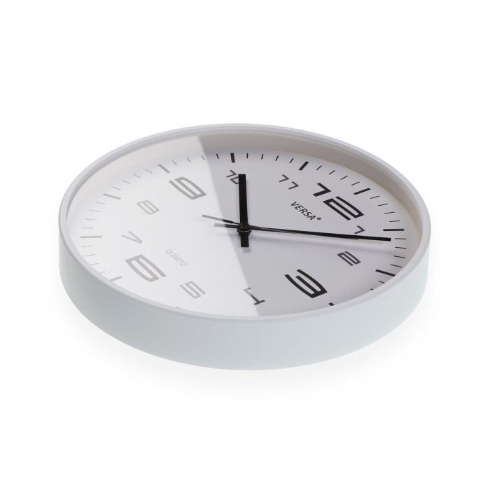 Reloj de Pared Versa Blanco Plástico 25 x 25 x 4 cm 4 Reloj de Pared Versa Blanco Plástico 25 x 25 x 4 cm 4