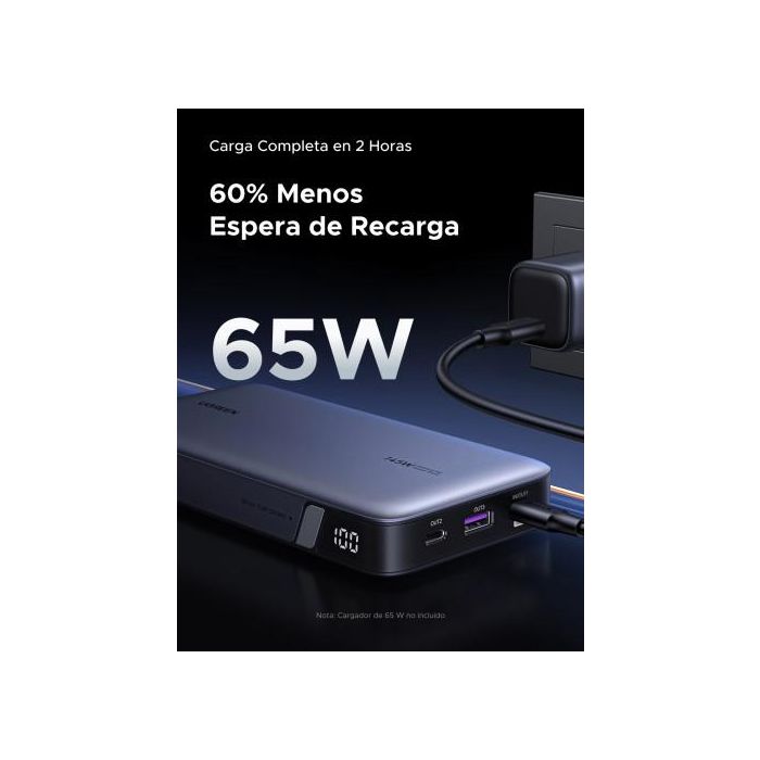 UGREEN 90597A Batería Externa 25000 mAh Carga Rápida 145W Gris 5 UGREEN 90597A Batería Externa 25000 mAh Carga Rápida 145W Gris 5