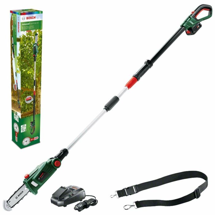 Bosch UniversalChainPole 18 Podadora Telescópica a Batería 18V 2.5Ah, 1 Batería, Espada 200mm, Cabezal Giratorio 120° Bosch UniversalChainPole 18 Podadora Telescópica a Batería 18V 2.5Ah, 1 Batería, Espada 200mm, Cabezal Giratorio 120°