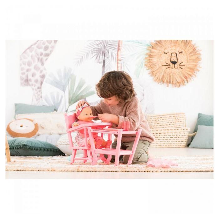 Corolle COR4062013141299 Silla Alta Rosa para Muñecos de 36-42 cm, Accesorio Comidas Juguete Niños 3+ Años 5