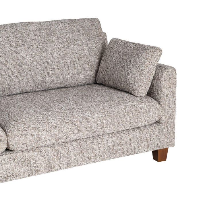 Sofá 3 Plazas Gris Oscuro Tejido-Madera 221 X 90 X 87 cm